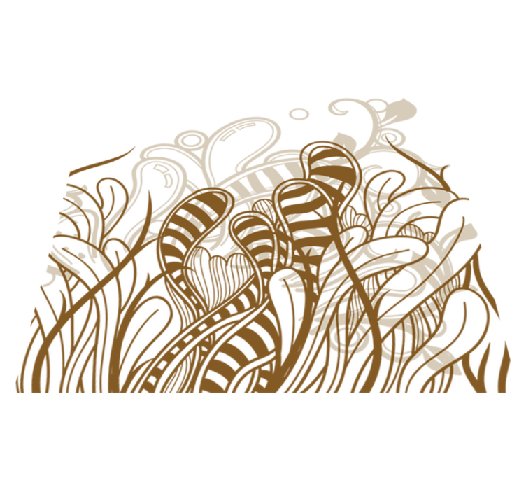 卧室乙烯基地毯抽象植物装饰乙烯基 - TenStickers