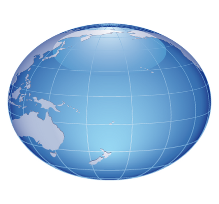 卧室乙烯基地毯蓝色世界太平洋 - TenStickers