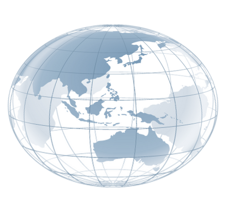 卧室乙烯基地毯透明太平洋世界 - TenStickers