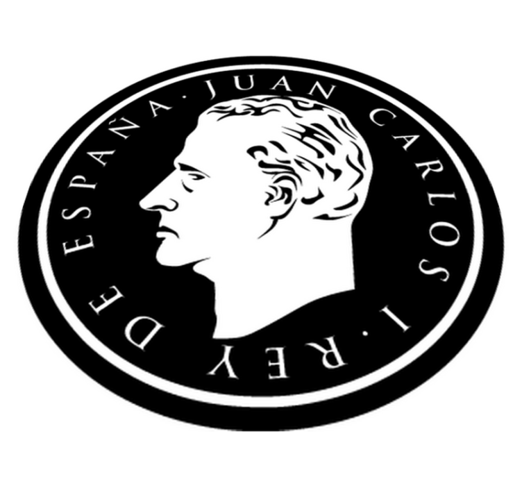 卧室乙烯基地毯 西班牙国王徽章胶粘剂 - TenStickers