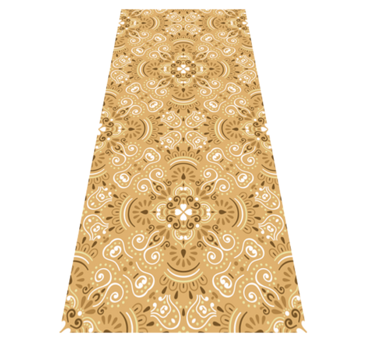 卧室乙烯基地毯复古米色 ornamental pattern - TenStickers