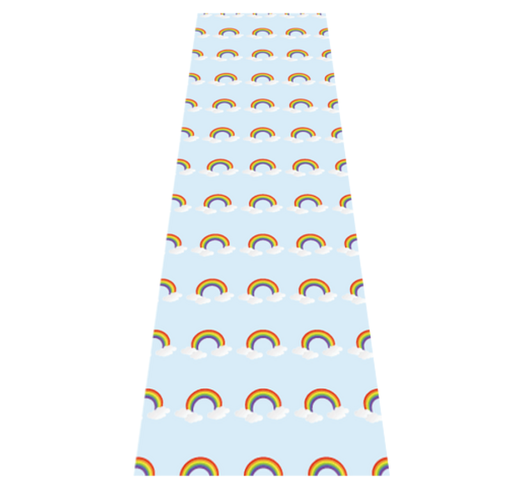 卧室乙烯基地毯色彩缤纷的彩虹与云朵 - TenStickers