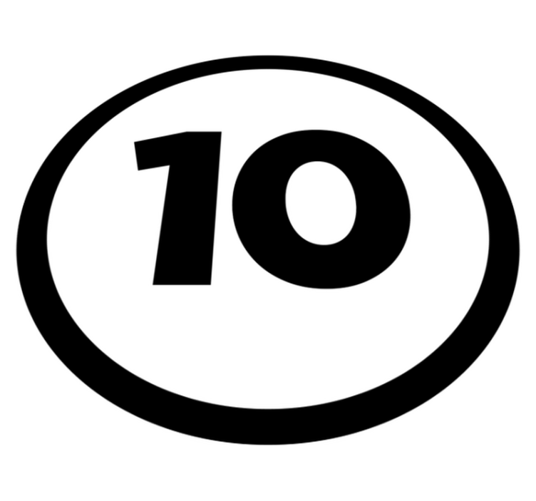 赛车号码个性化乙烯基地毯 - TenStickers