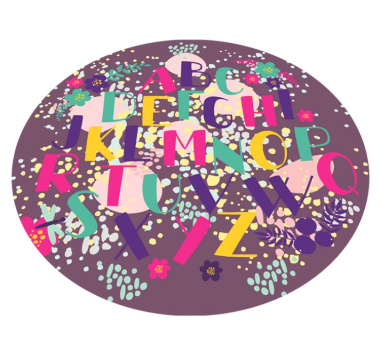 卧室乙烯基地毯 教育字母盘 - TenStickers