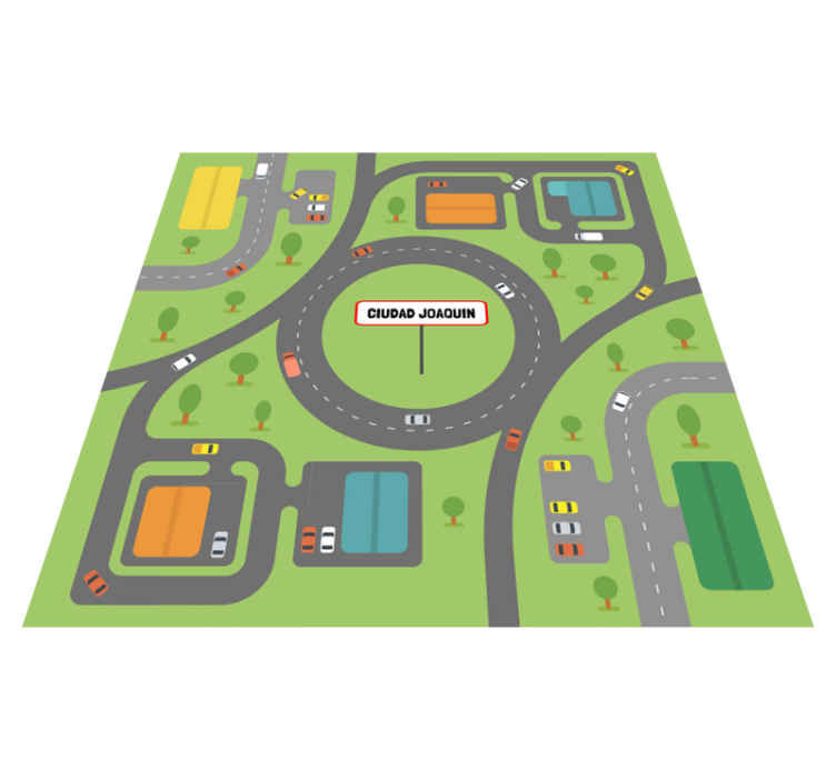 乙烯基地毯名称 个性化城市景观 - TenStickers