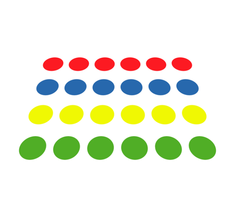 乙烯基地毯 彩色圆点游戏 - TenStickers