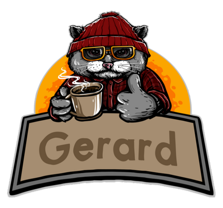 乙烯基地毯名称 可定制的猫科动物 - TenStickers