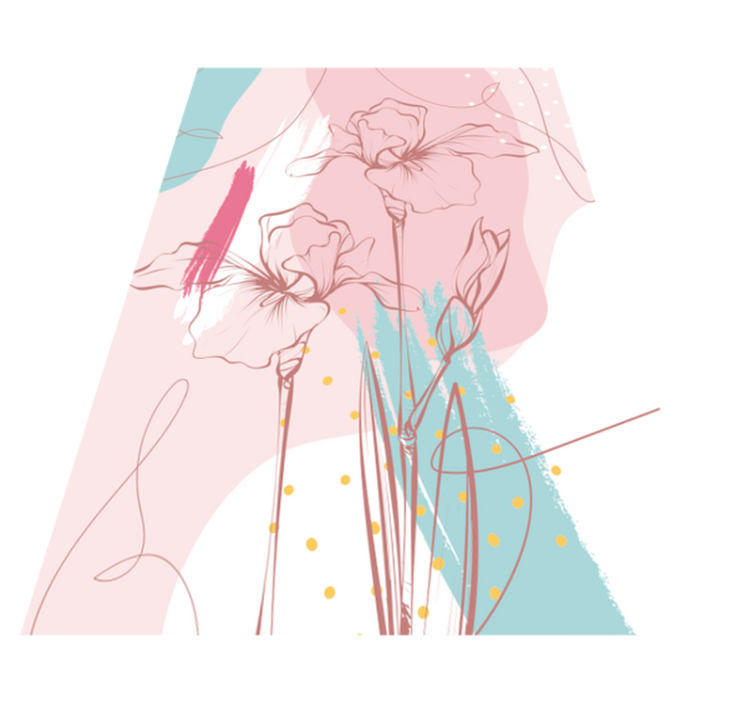 乙烯基花草地毯 抽象花卉图案 - TenStickers