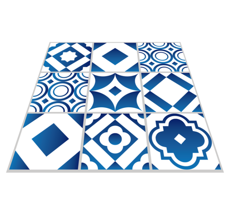 优雅的瓷砖乙烯基厨房垫 - TenStickers