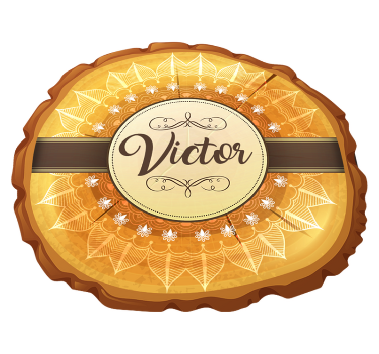 乙烯基地毯名称 个性化节日徽章 - TenStickers