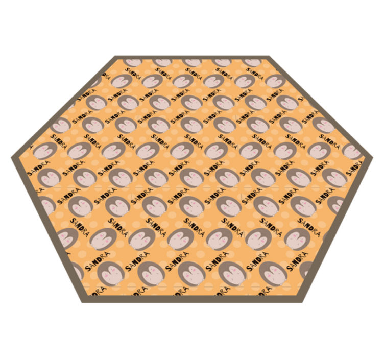 乙烯基地毯名称 个性化的心 - TenStickers