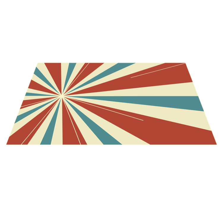 复古线条爆炸老式地毯 - TenStickers