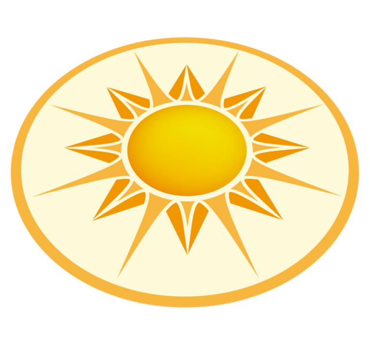 乙烯基地毯阳光徽章圆形 - TenStickers