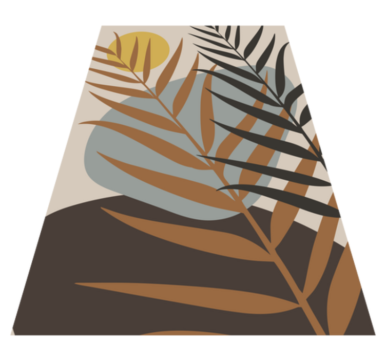 乙烯基花草地毯 植物日落 - TenStickers