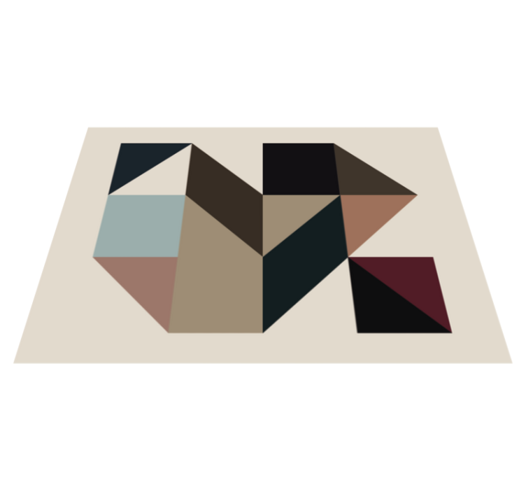 乙烯基地毯几何 几何形状装饰 - TenStickers