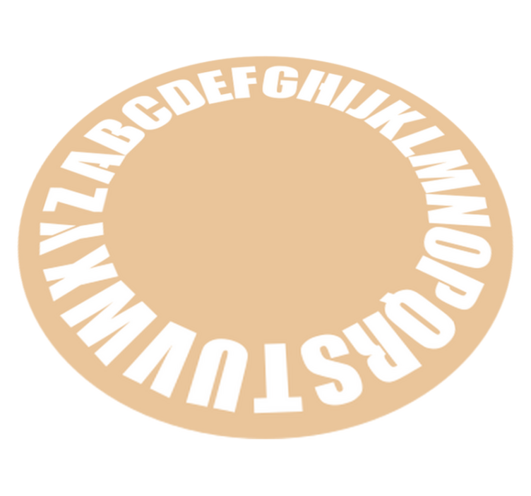 乙烯基字母地毯 字母圆形布局 - TenStickers