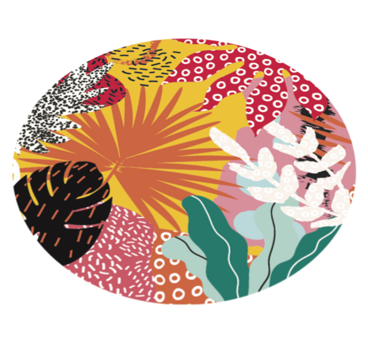 乙烯基花草地毯 热带植物和谐 - TenStickers