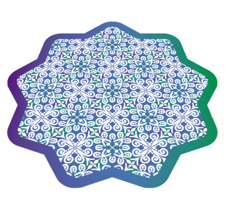 乙烯基地毯 复杂的瓷砖设计 - TenStickers