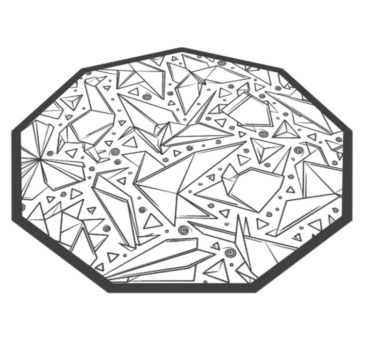 乙烯基地毯几何 几何形状八边形 - TenStickers