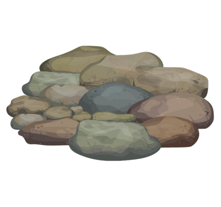 乙烯基地毯  石头效果 鹅卵石插图 - TenStickers