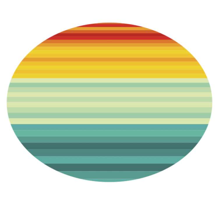 乙烯基地毯条纹 彩虹条纹圆圈 - TenStickers