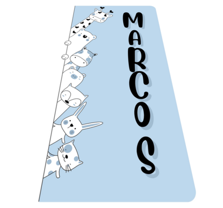 乙烯基地毯名称 个性化小动物 - TenStickers