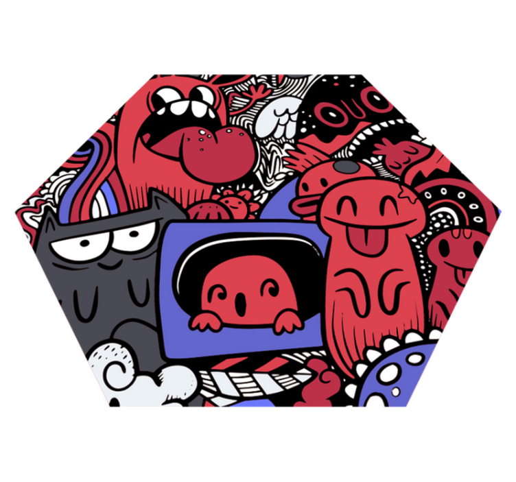 酷涂鸦青少年乙烯基地毯 - TenStickers