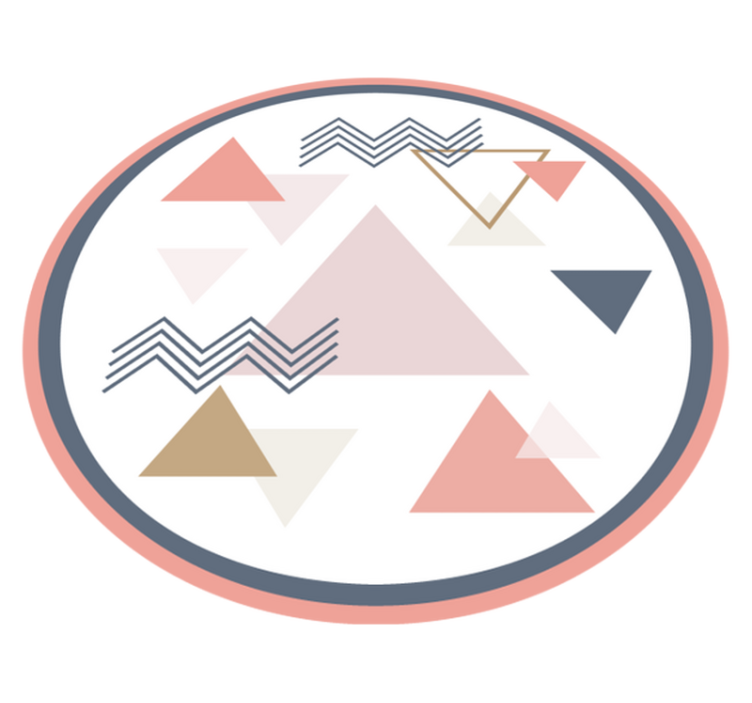 乙烯基地毯几何 几何抽象圆圈 - TenStickers