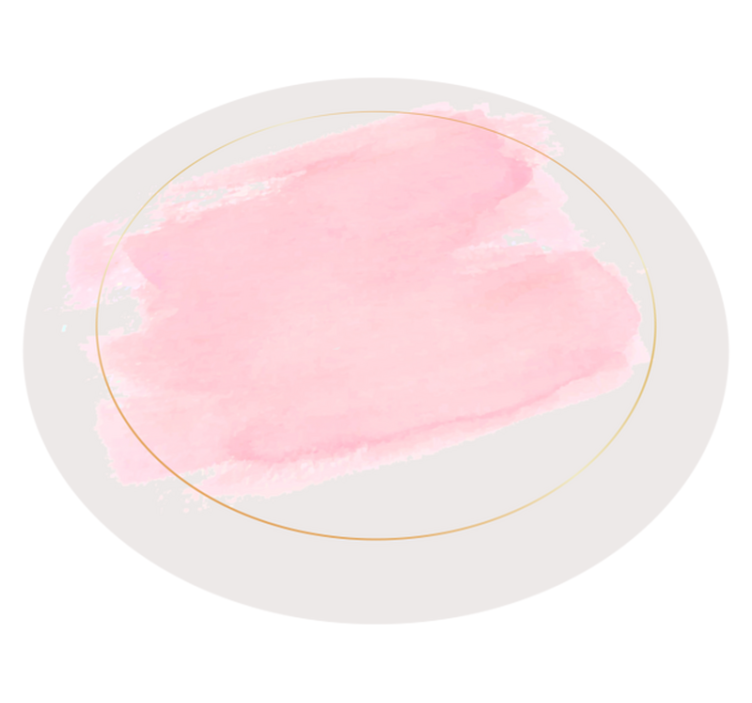 圆形乙烯基地毯 抽象植物 - TenStickers