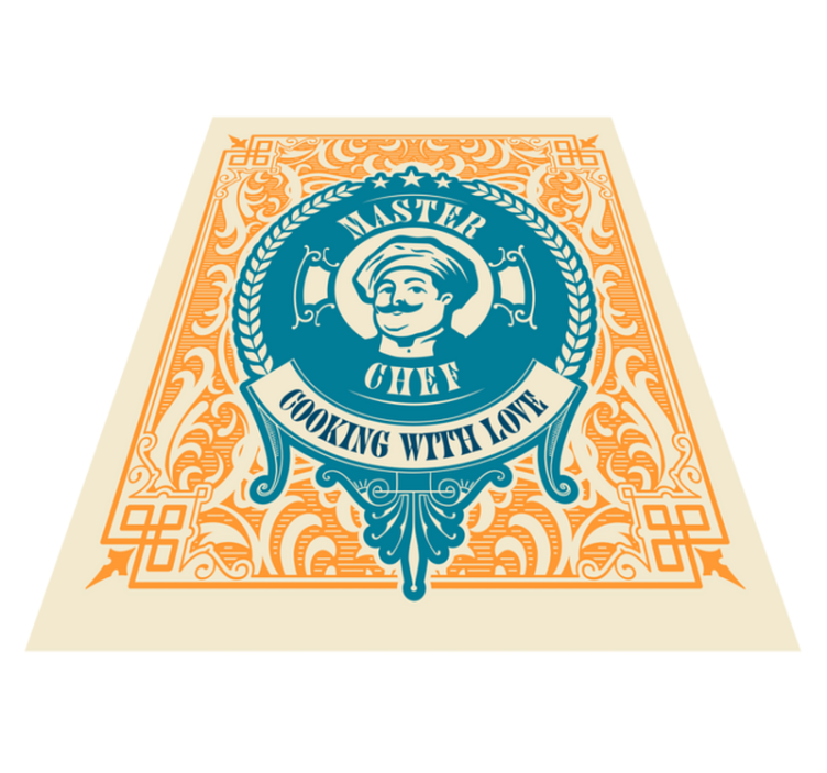 乙烯基地毯与短语 大厨的爱 - TenStickers