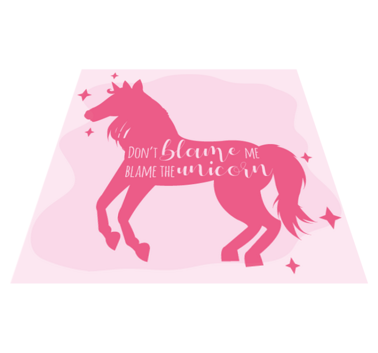 乙烯基地毯 儿童 怪罪独角兽 - TenStickers