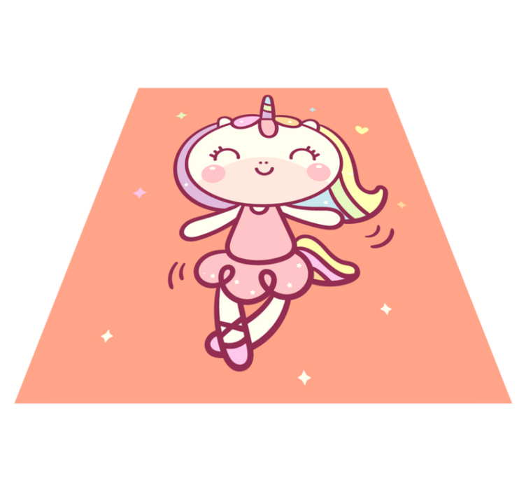 乙烯基地毯 卡通独角兽 - TenStickers