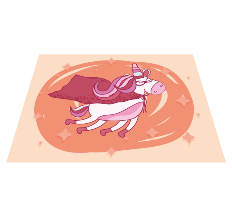 乙烯基地毯托儿所 超级英雄独角兽 - TenStickers