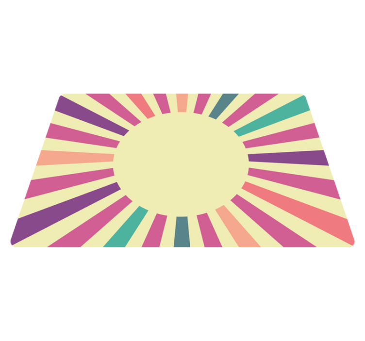 乙烯基地毯几何 放射线设计 - TenStickers