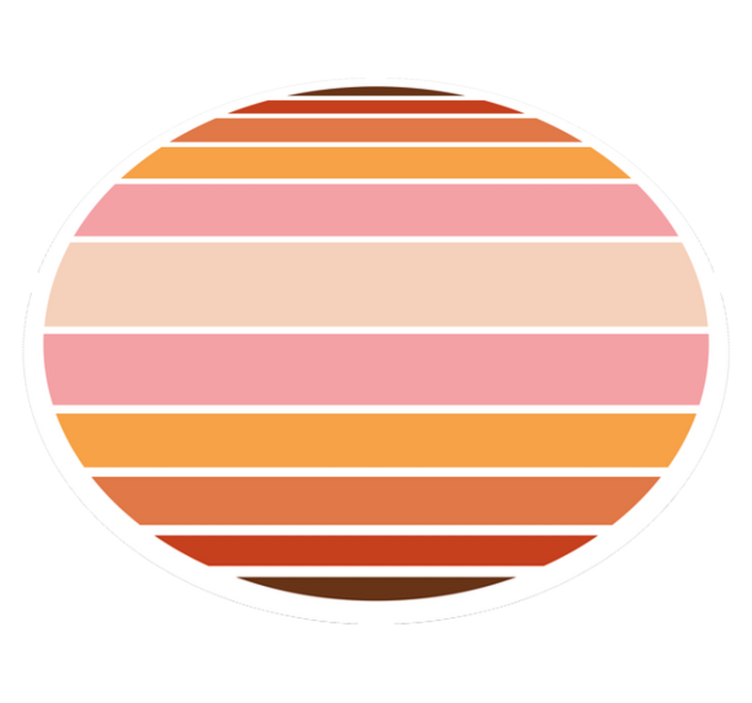 乙烯基地毯条纹 条纹椭圆形设计 - TenStickers