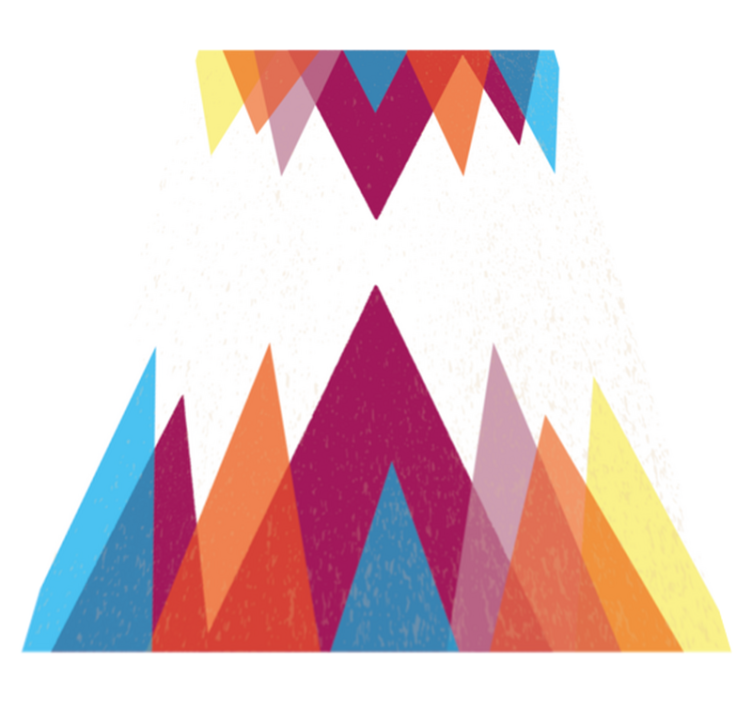 乙烯基地毯几何 彩色三角形排列 - TenStickers