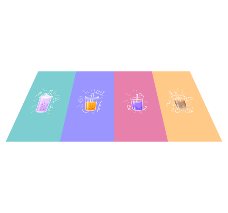 乙烯基地毯与短语 饮料涂鸦方块 - TenStickers