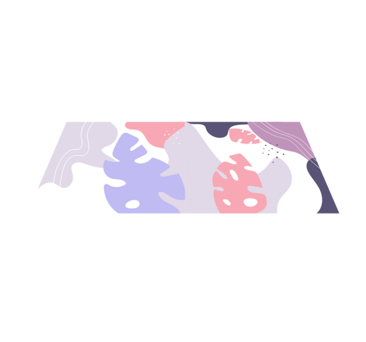 乙烯基地毯质地 抽象的龟背竹 - TenStickers