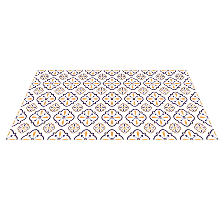 乙烯基厨房地毯 花卉瓷砖复制品 - TenStickers