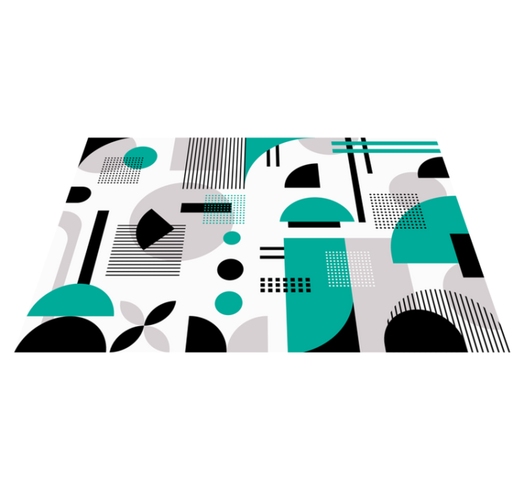 现代几何形状乙烯基地毯 - TenStickers