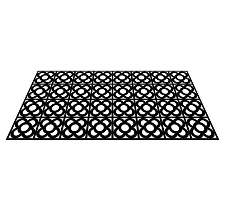 乙烯基地毯几何 圆形图案 - TenStickers