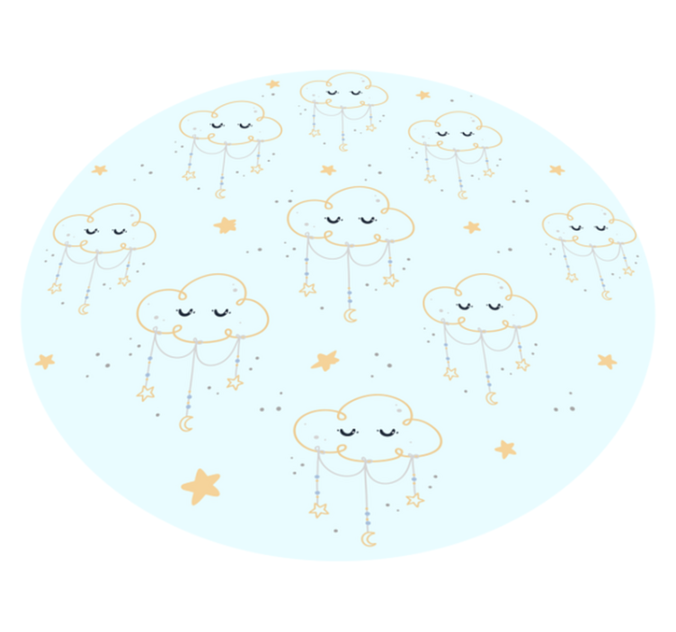 乙烯基地毯托儿所 梦幻云景 - TenStickers