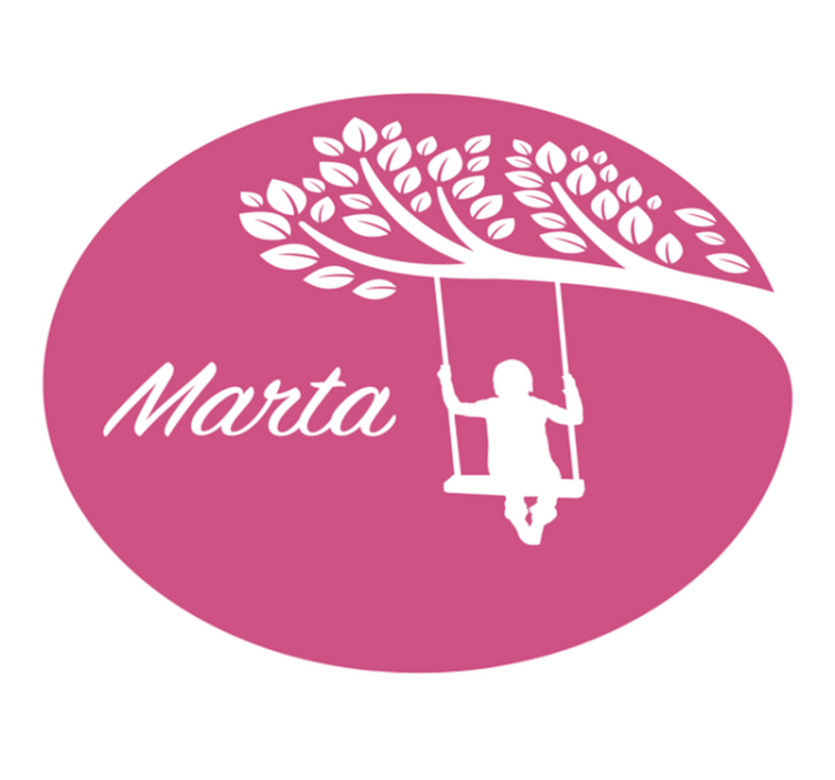 乙烯基地毯名称 个性化秋千 - TenStickers