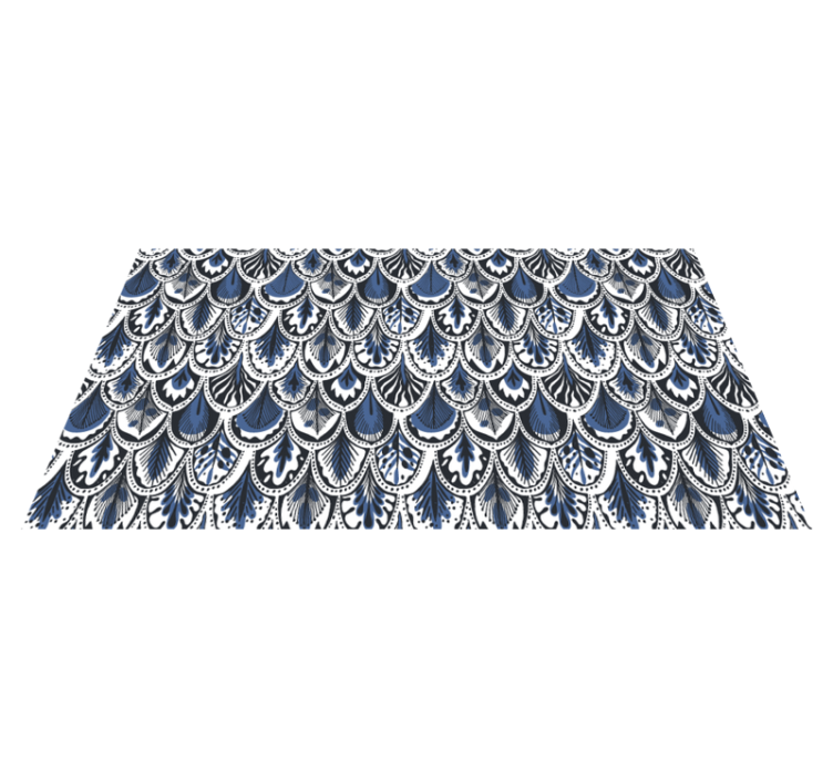 乙烯基地毯 孔雀尾羽图案 - TenStickers