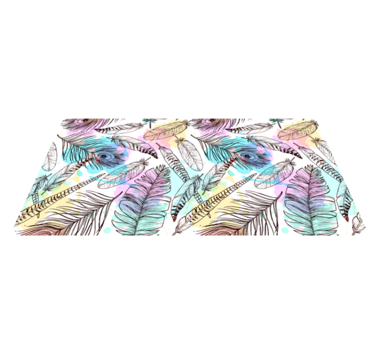 乙烯基花草地毯 羽毛图案 - TenStickers