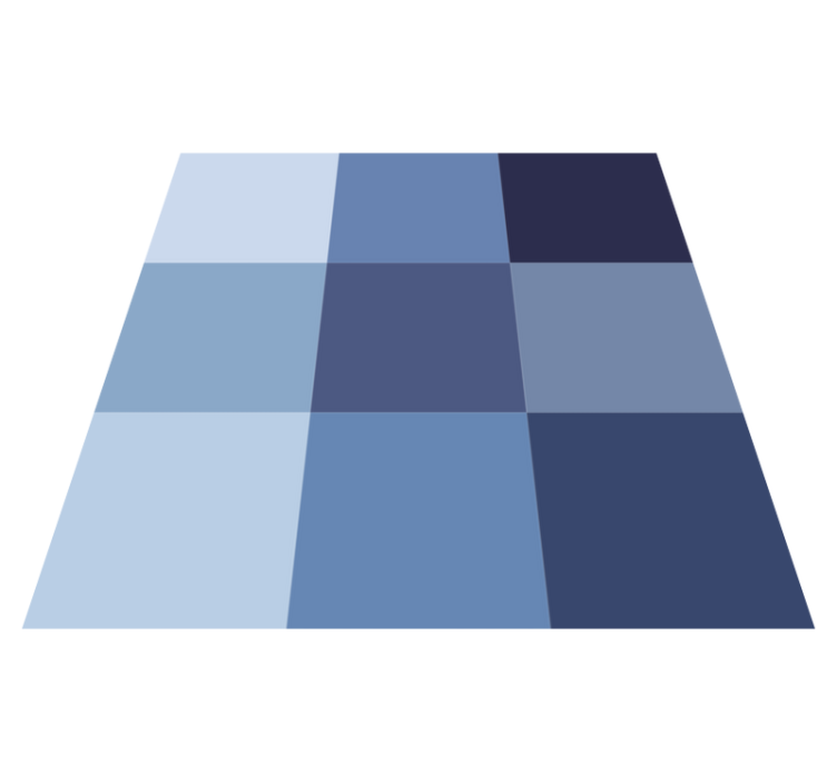 乙烯基地毯几何 蓝色格纹图案 - TenStickers