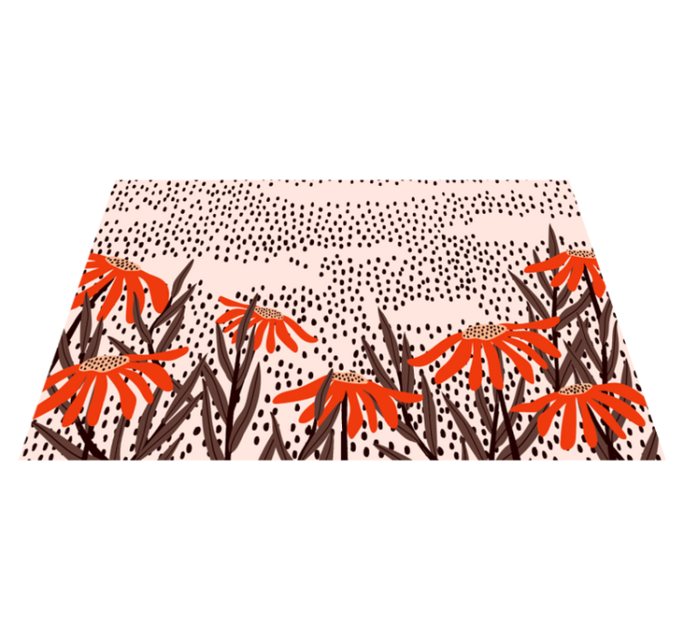 卧室乙烯基地毯花卉斑点宁静感 - TenStickers