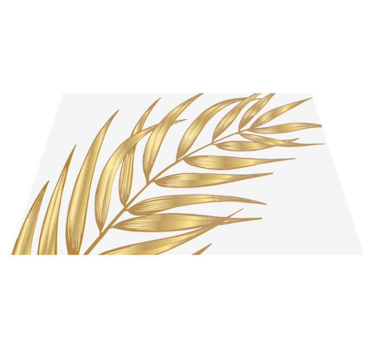 乙烯基花草地毯 金色树叶图案 - TenStickers