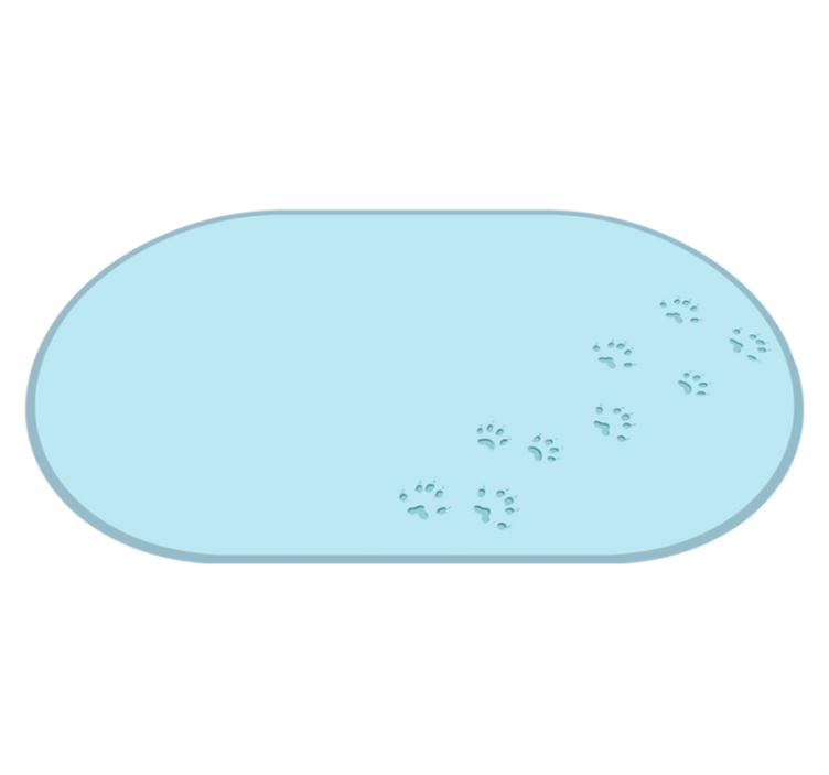 乙烯基地毯动物 爪印痕迹 - TenStickers