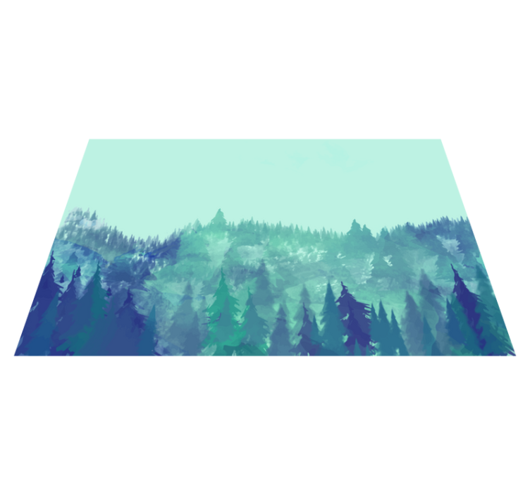 乙烯基地毯特性展现郁郁葱葱的森林 - TenStickers